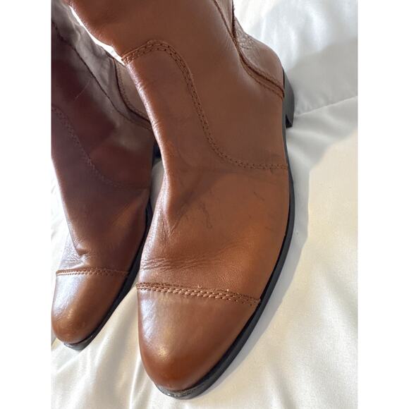 Ann Taylor Women’s Brown Leather Riding Boots Size 11M Knee High Equestrian - Picture 4 of 9